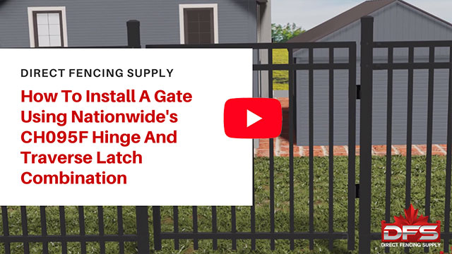 gate installation using Nationwide Industries Hinge and Traverse Latch YouTube thumbnail